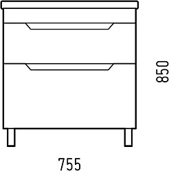 Corozo Тумба с раковиной Юта 75 Z2 белая – фотография-7